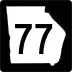 State Route 77 marker