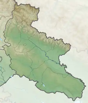 Map showing the location of Babaneuri Strict Nature Reserve