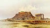 Temple of Olympian Zeus and Acropolis of Athens