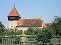 The medieval Evangelical Lutheran Transylvanian Saxon fortified church of Bradu village