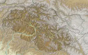 Map showing the location of Gondogoro Glacierگوندوگرو گلیشیر