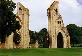 The ruins of Glastonbury Abbey, dissolved in 1539 following the execution of the abbot