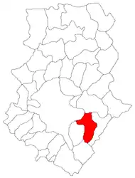 Location in Ilfov County