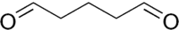 Skeletal formula of glutaraldehyde