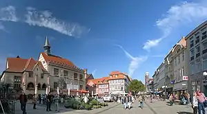 Gänseliesel fountain and pedestrian zone