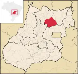 Location of Niquelândia in the State of Goiás