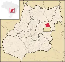 Location in Goiás  state