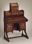 Modern Gothic desk,  Kimbel & Cabus (c. 1876), Los Angeles County Museum of Art.