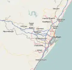 DUR is located in Durban