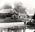 Looking across the village pond toward the Pump and what is now the Green Man Public House (around 1900)