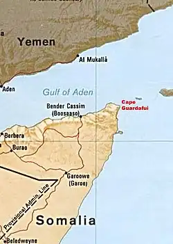 Cape Guardafui location