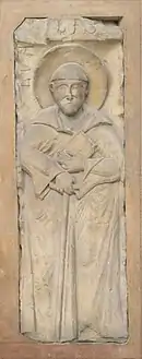 St. Gunther of Bohemia, tombstone effigy.