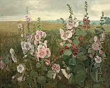 John Hafen, Hollyhocks (c.1900)