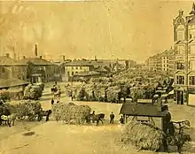 Market day on the Haymarket in Copenhagen, c. 1900