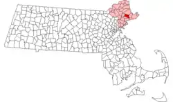 Location in Massachusetts