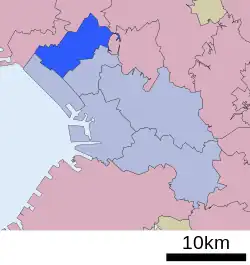 Location of Hanamigawa Ward in Chiba