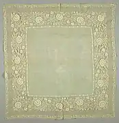 19th century handkerchief in the Cooper Hewitt, Smithsonian Design Museum