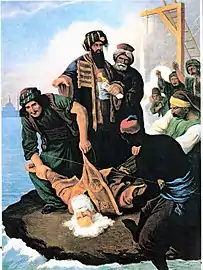 Hanging of Patriarch Gregory V of Constantinople.