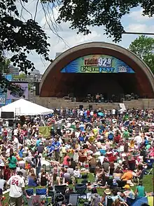 Scene of a concert amphitheater