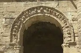 Detail of a temple, showing Hellenistic, Mesopotamian and Iranian architecture