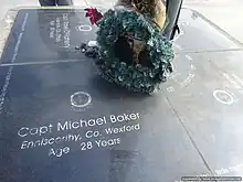 Detail of the accident memorial on Tramore Beach