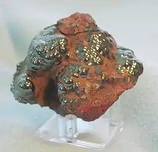 Hematite is a more reddish variety of iron oxide, and is the main ingredient of red ochre.