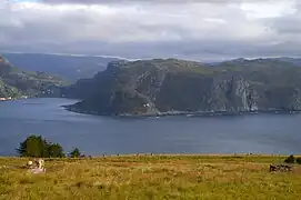 Looking south from Kvalheim towards Hendanes Lighthouse