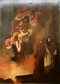 Paolo Malatesta et Francesca da Rimini aux enfers (Paolo Malatesta and Francesca da Rimini in hell), 1883, Musée des Beaux-Arts de Carcassonne