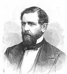 Line drawing of a middle-aged man with beard