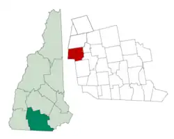 Location in Hillsborough County, New Hampshire