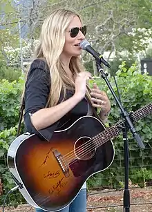 Williams performing live in Saint Helena, California, in 2014