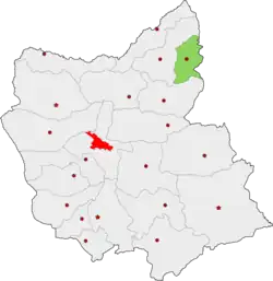 Location of Hurand County in East Azerbaijan province