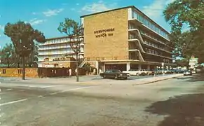 The former Downtowner Motor Inn, 201 West Oglethorpe Avenue, now home to SCAD's Oglethorpe House