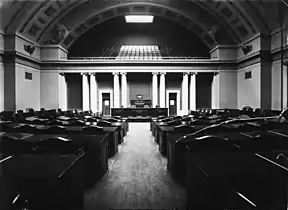 Minnesota House Chamber showing spectators' gallery.