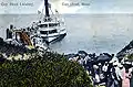 Postcard image of Martha's Vineyard at Gay Head Landing in Aquinnah, MA circa 1907-1917.