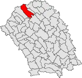 Location in Botoșani County