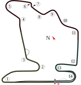 The Hungaroring after being modified in 2003.