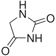 Skeletal formula of hydantoin