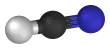 Ball and stick model of hydrogen cyanide