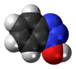 Space-filling model of the hydroxybenzotriazole molecule