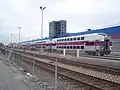 MBTA Hyundai-Rotem BTC (Blind Trailer Car) cars at Boston Engine Terminal