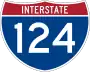 Interstate 124 marker