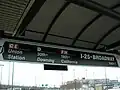 Signage at the I-25 & Broadway Station