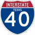 Interstate 40 marker