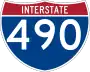 Interstate 490 marker