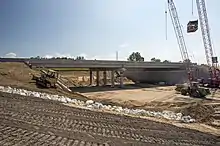 Image 2Construction along I-96 for the interchange with M-231 in July 2013 (from Michigan State Trunkline Highway System)