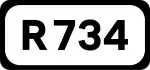 R734 road shield}}