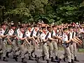 Honor guard of the French Army's First Artillery Regiment, Warsaw, 2007