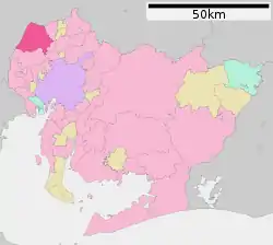 Location of Ichinomiya in Aichi Prefecture