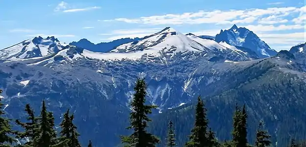 Icy Peak, Ruth Mountain, Mt. Shuksan from northeast